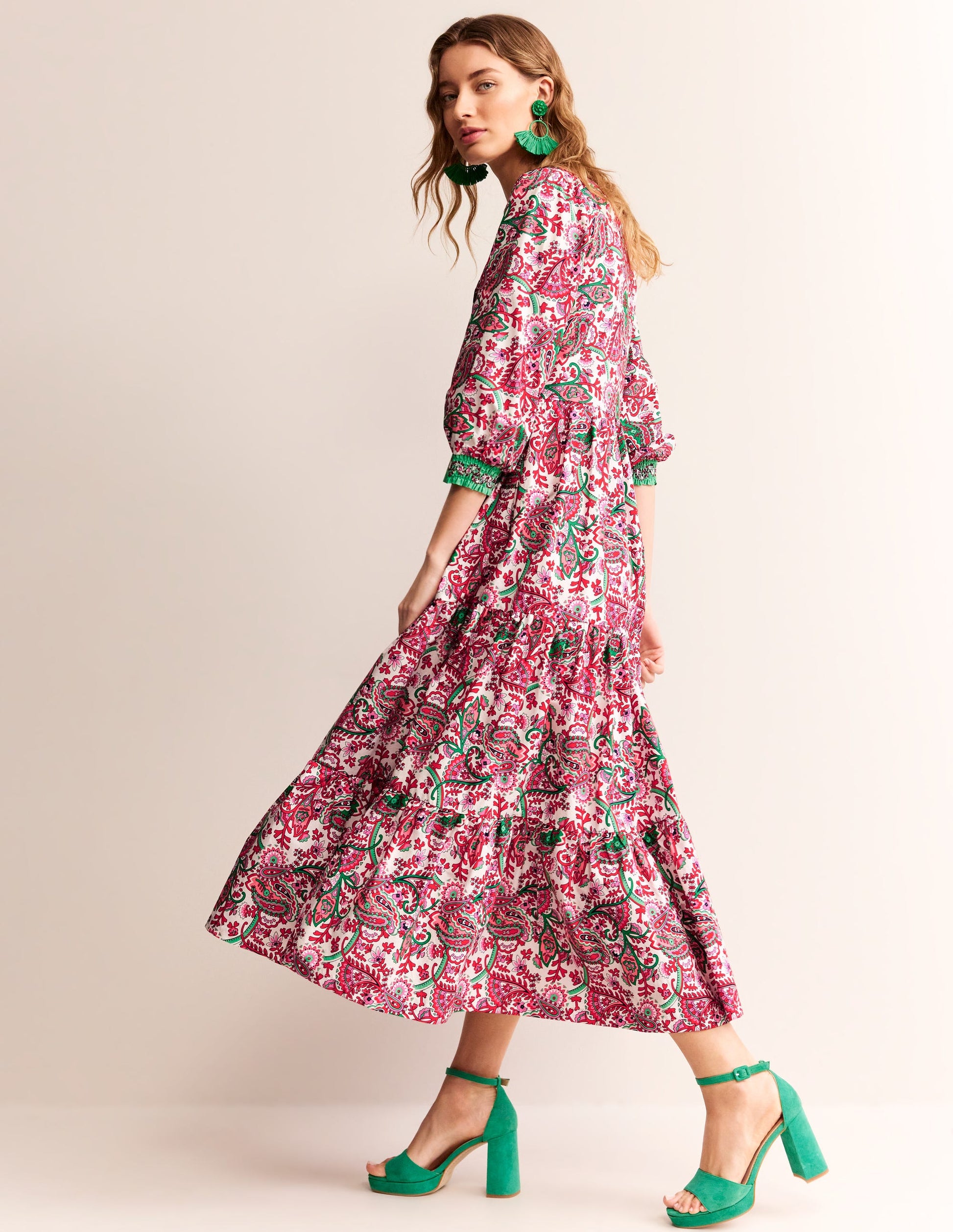 Alba Tiered Cotton Maxi Dress-Multi, Fantastical-6