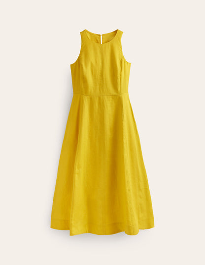 Carla Linen Midi Dress-Passion Fruit