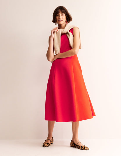 Scarlet Ottoman Ponte Dress-Flame Scarlet-1