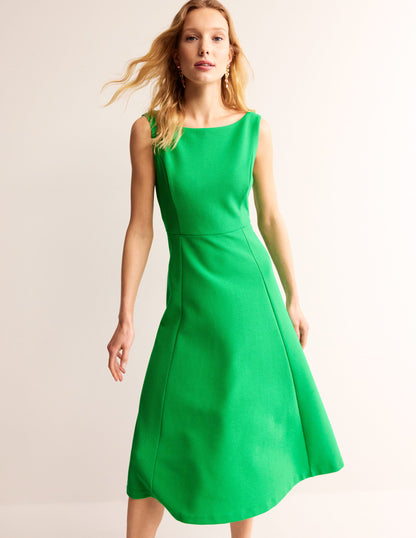 Scarlet Ottoman Ponte Dress-Bright Green-2