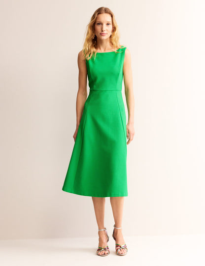 Scarlet Ottoman Ponte Dress-Bright Green-4