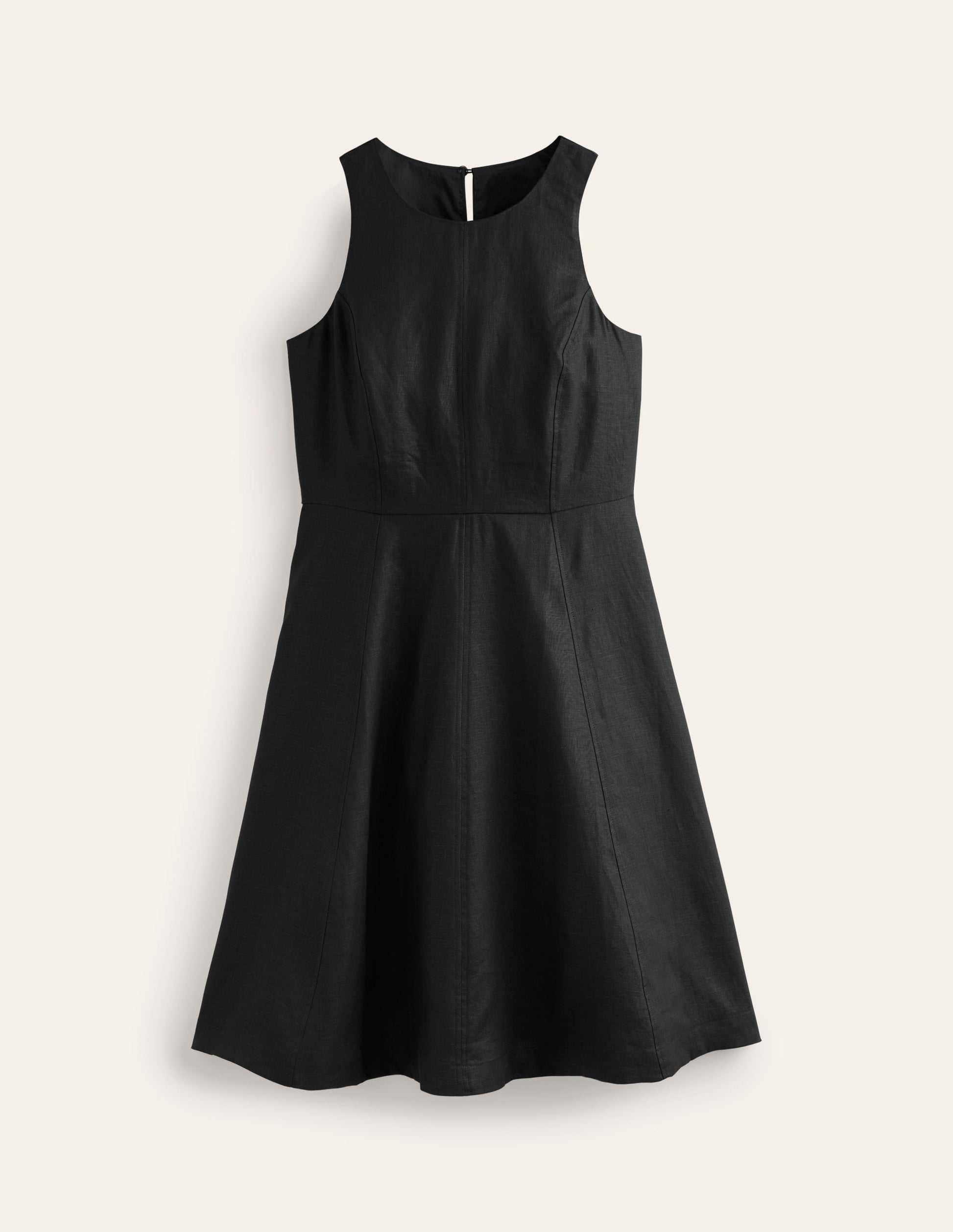 Carla Linen Short Dress-Black-5