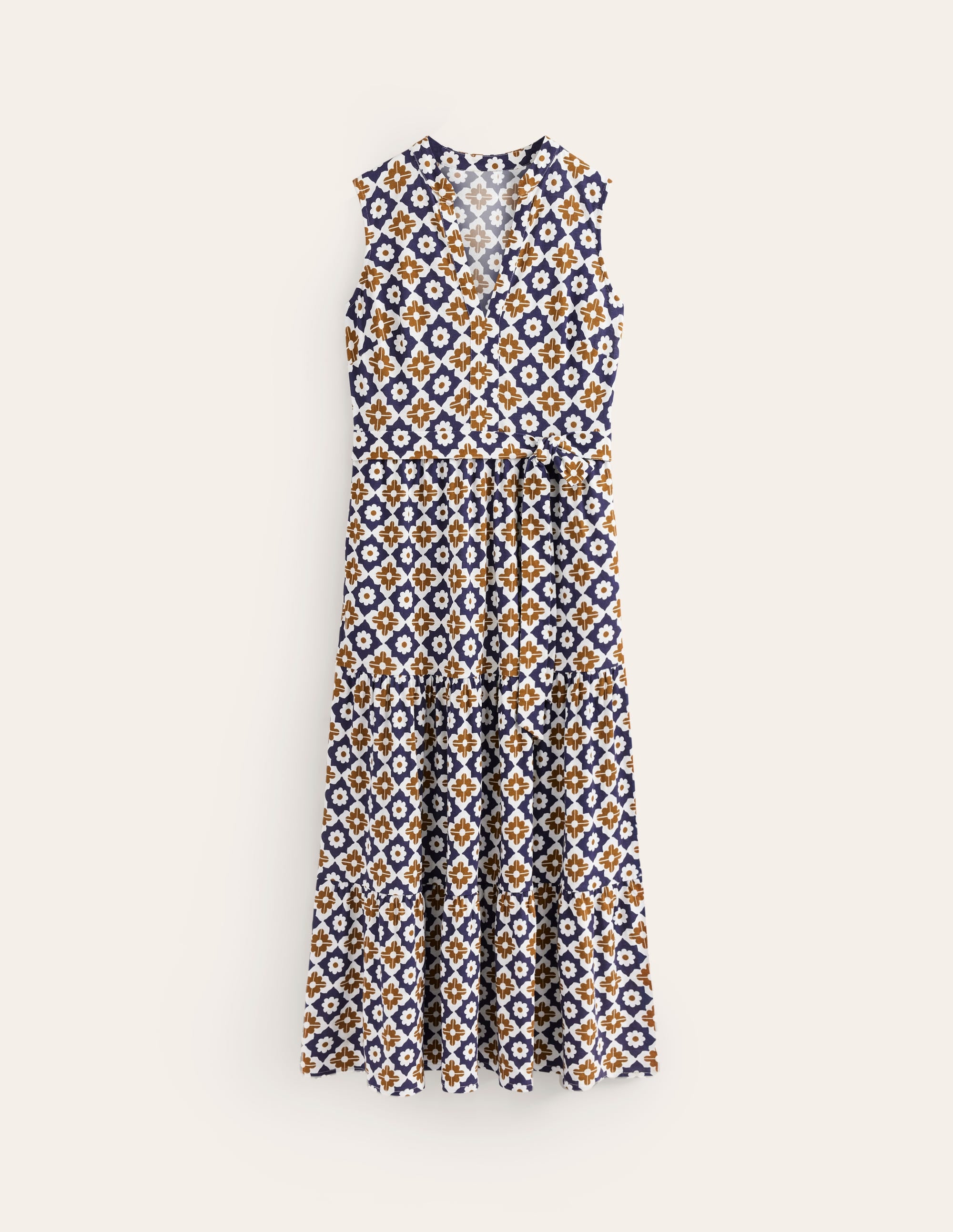 Naomi Notch Collar Maxi Dress-Rubber, Geo Stamp - Image 5