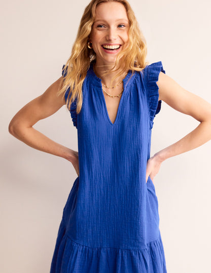 Daisy Double Cloth Short Dress-Surf The Web-1