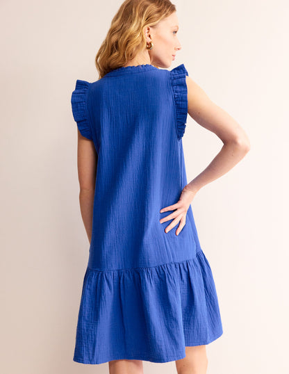 Daisy Double Cloth Short Dress-Surf The Web-4