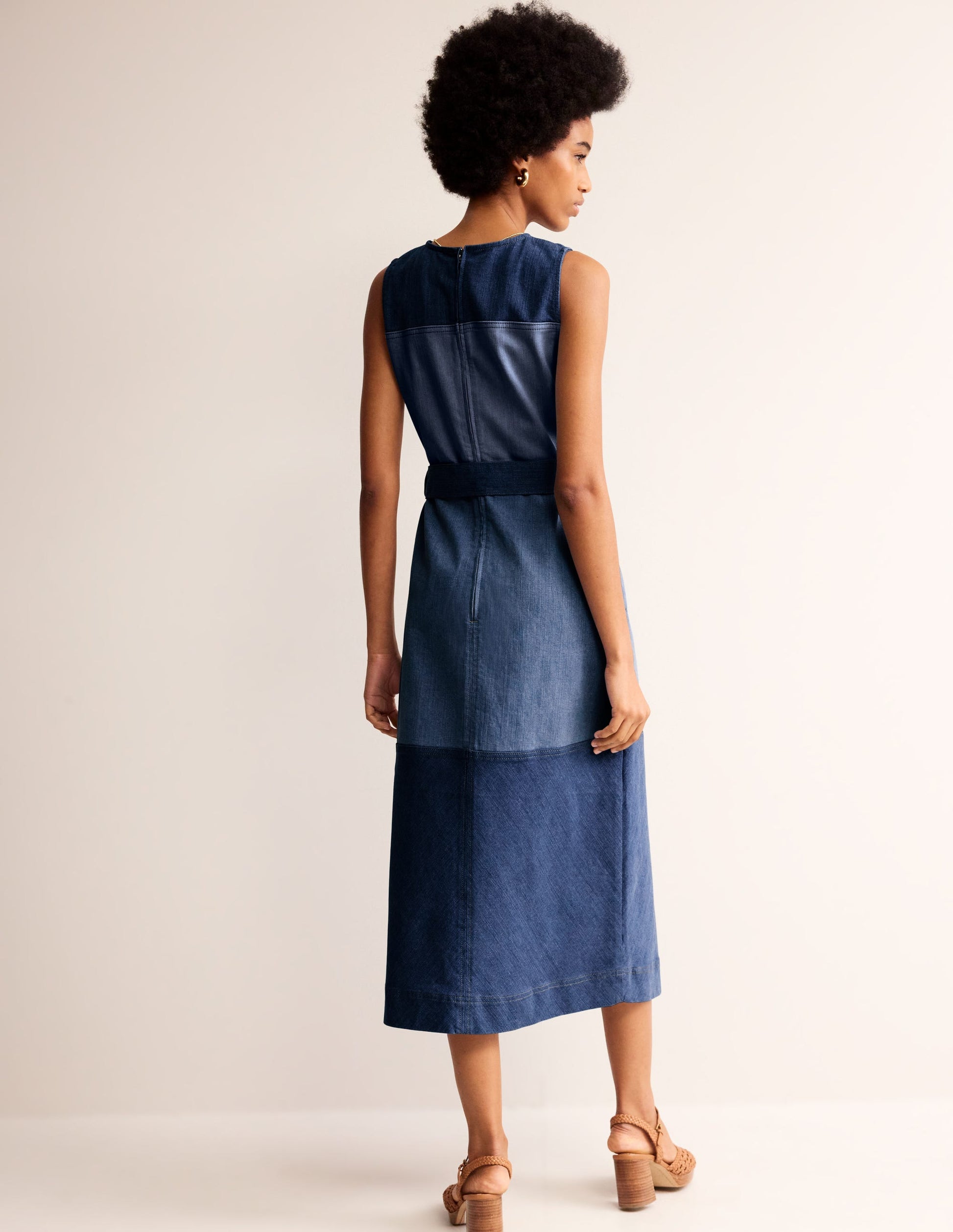 Hotch Denim Midi Dress-Hotched Denim-3