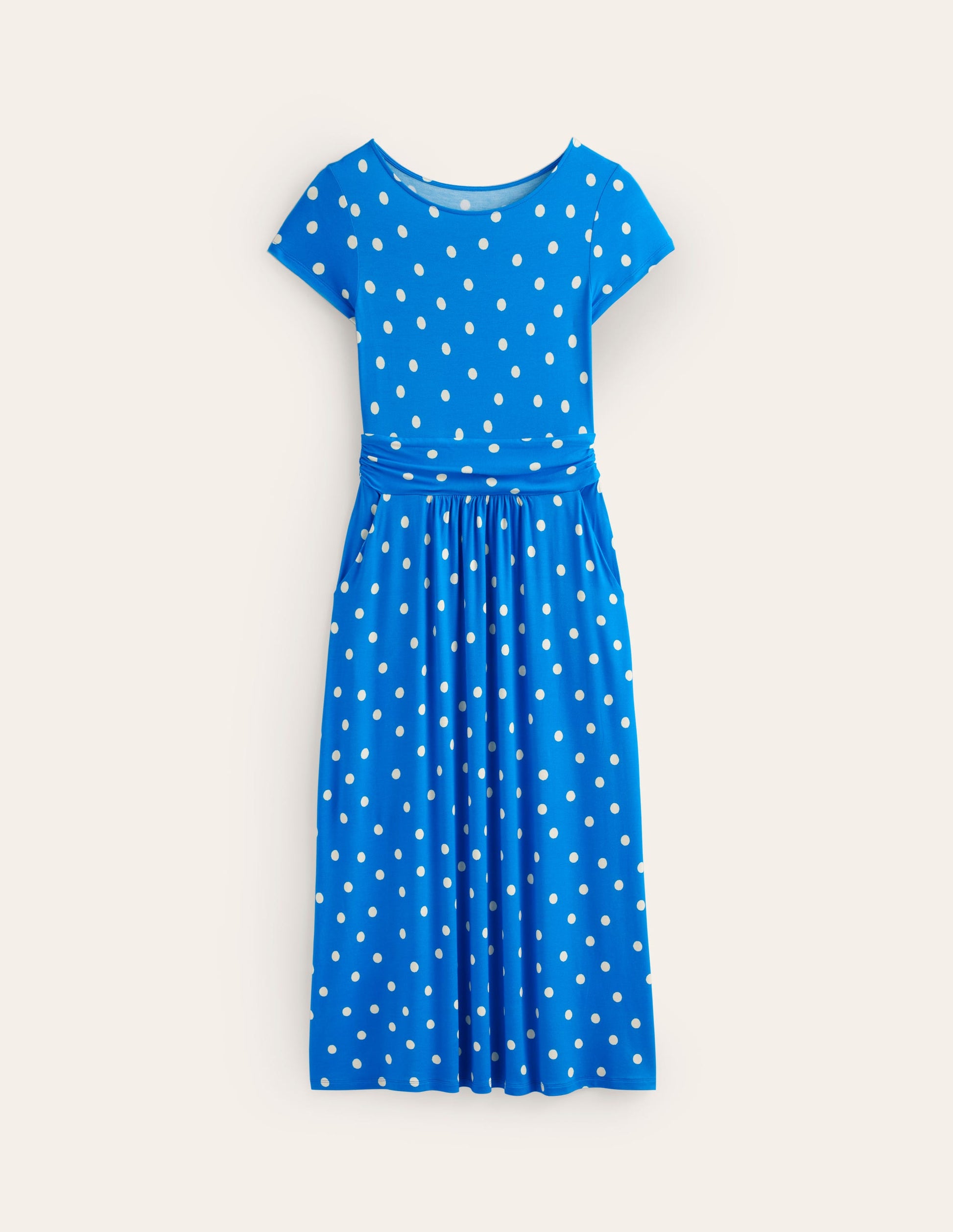 Amelie Jersey Midi Dress-Blue, Scattered Brand Spot-5