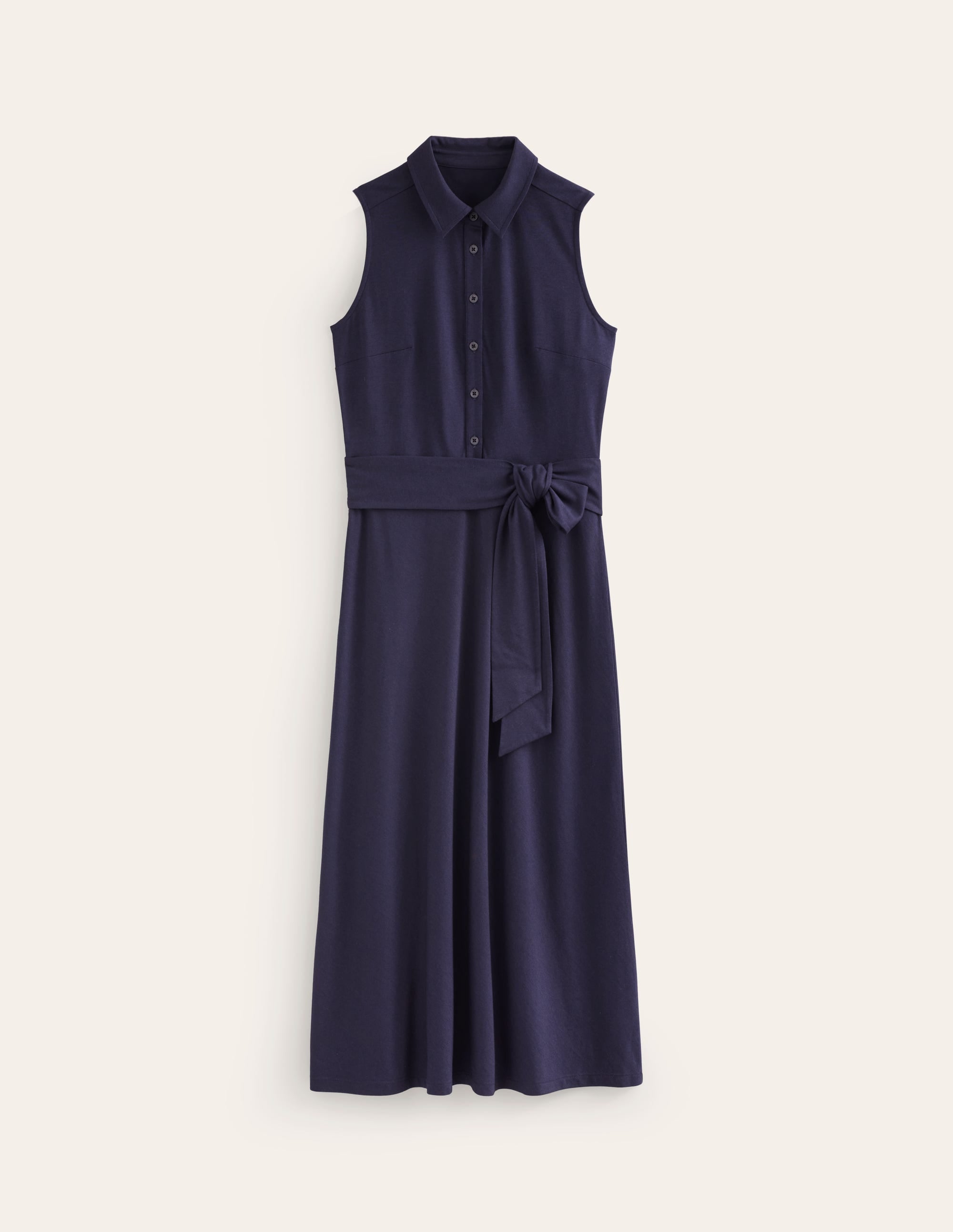 Laura Sleeveless Shirt Dress-Indigo - Image 5