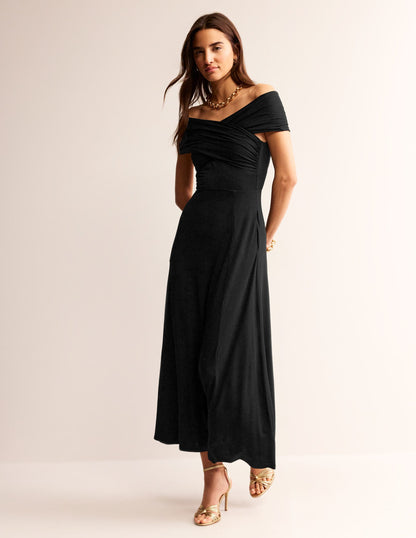 Bardot Jersey Maxi Dress-Black