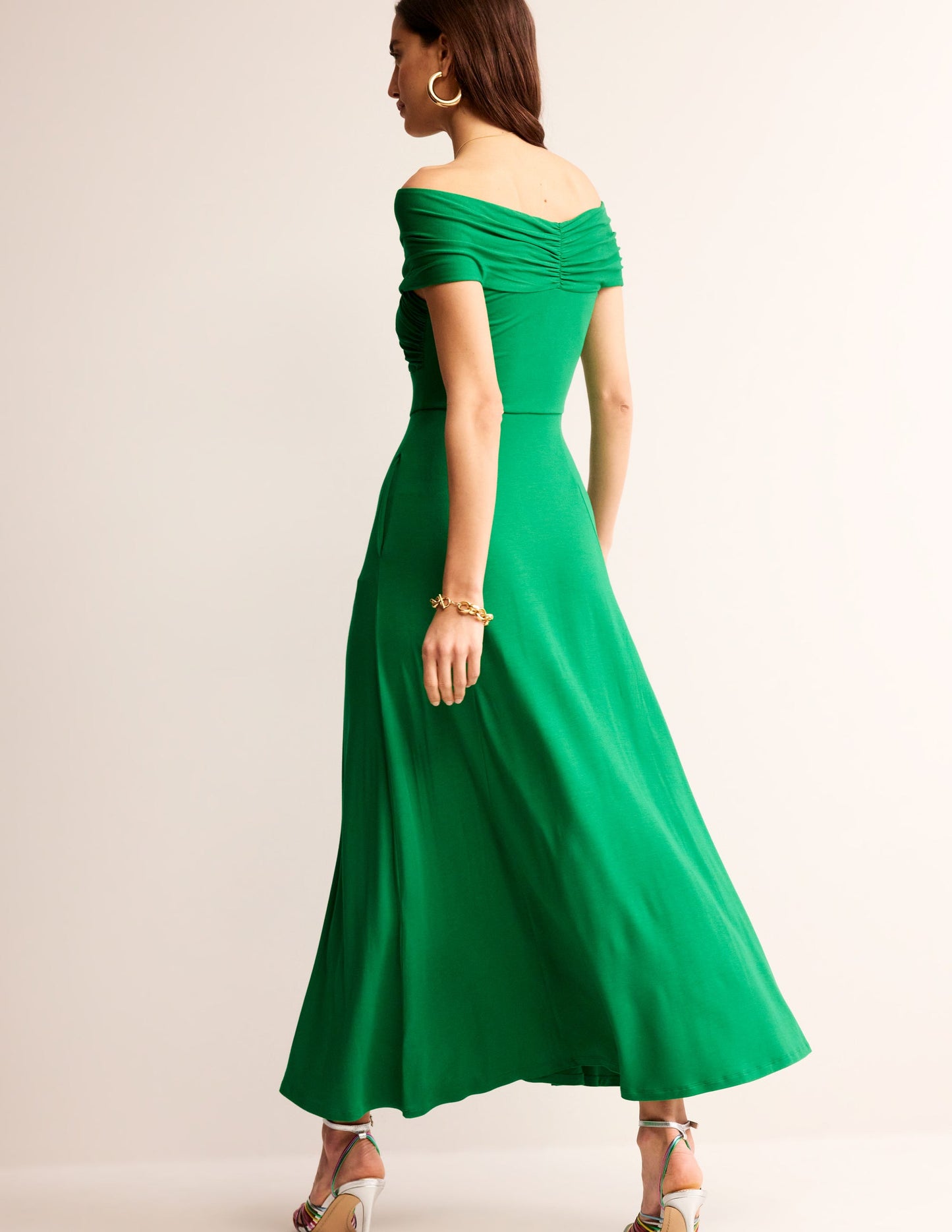 Bardot Jersey Maxi Dress-Green Tambourine