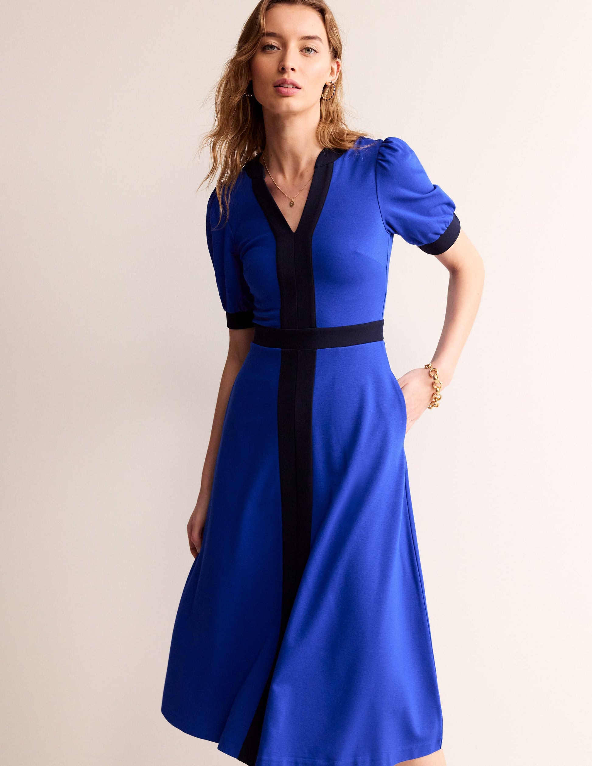 Philippa Ponte Midi Dress-Surf the Web-1
