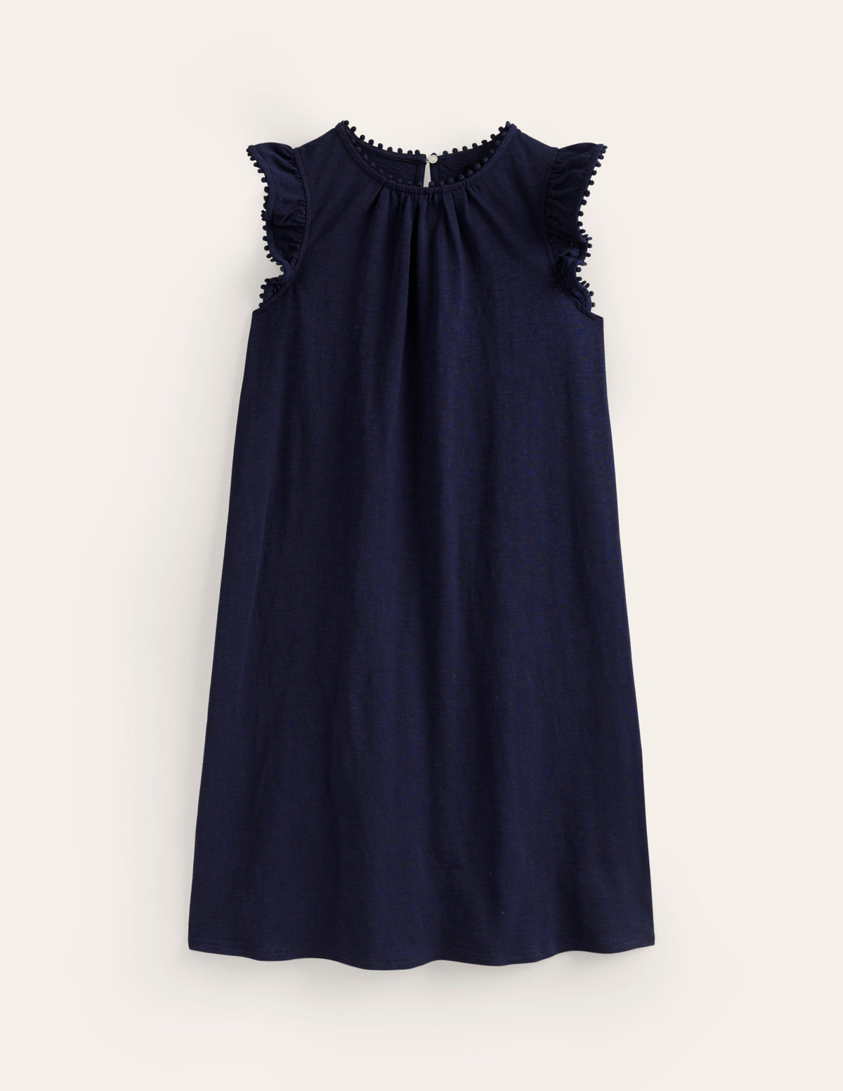 Georgina Pom Ruffle Dress-Navy - Image 5