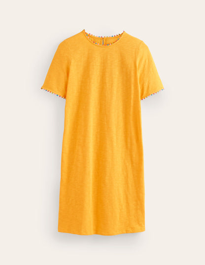 Ali Pom Sleeve Dress-Artisan's Gold-5
