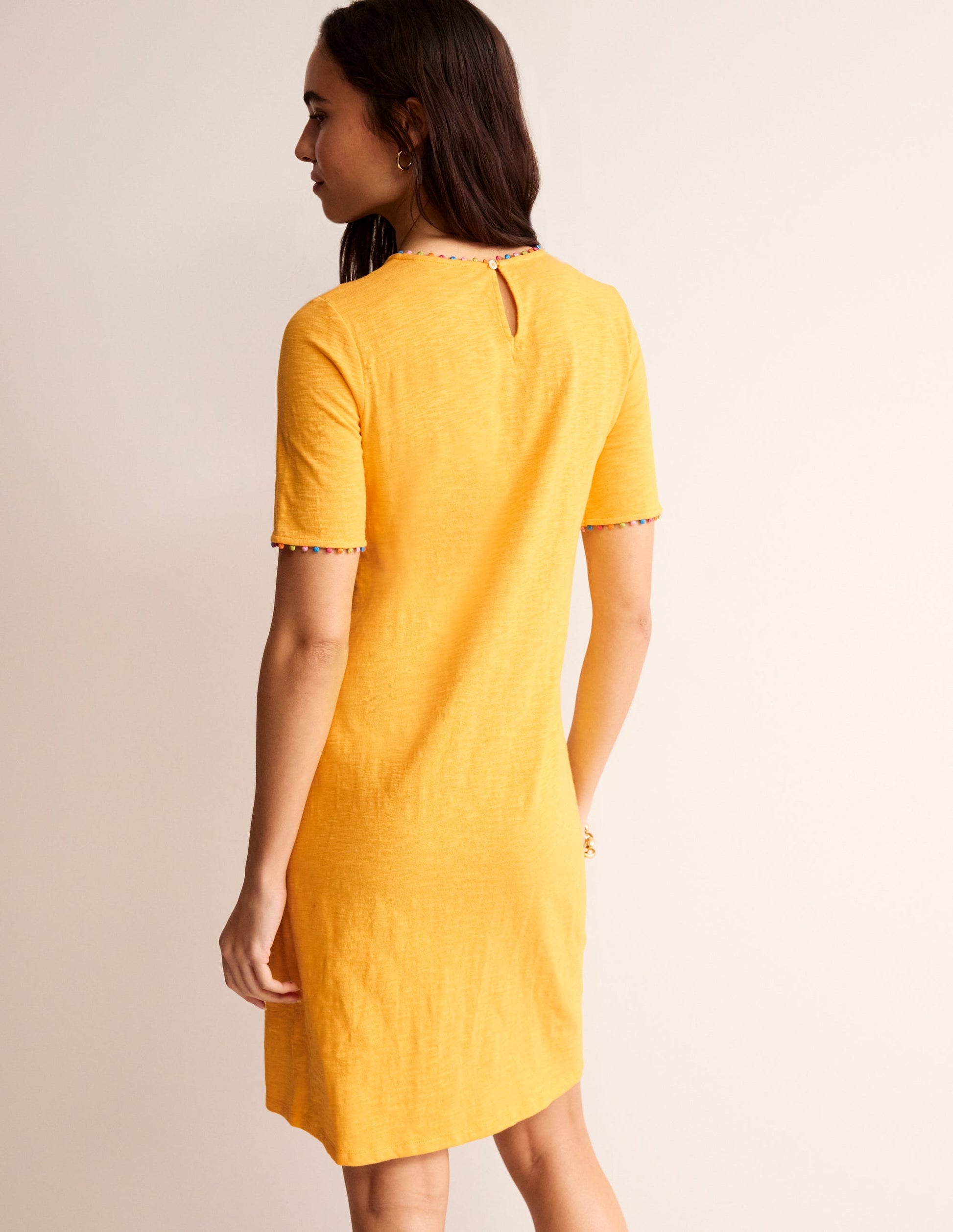 Ali Pom Sleeve Dress-Artisan's Gold-3