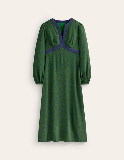 Imelda Border Print Midi Dress-Eden, Sparse Spot-5