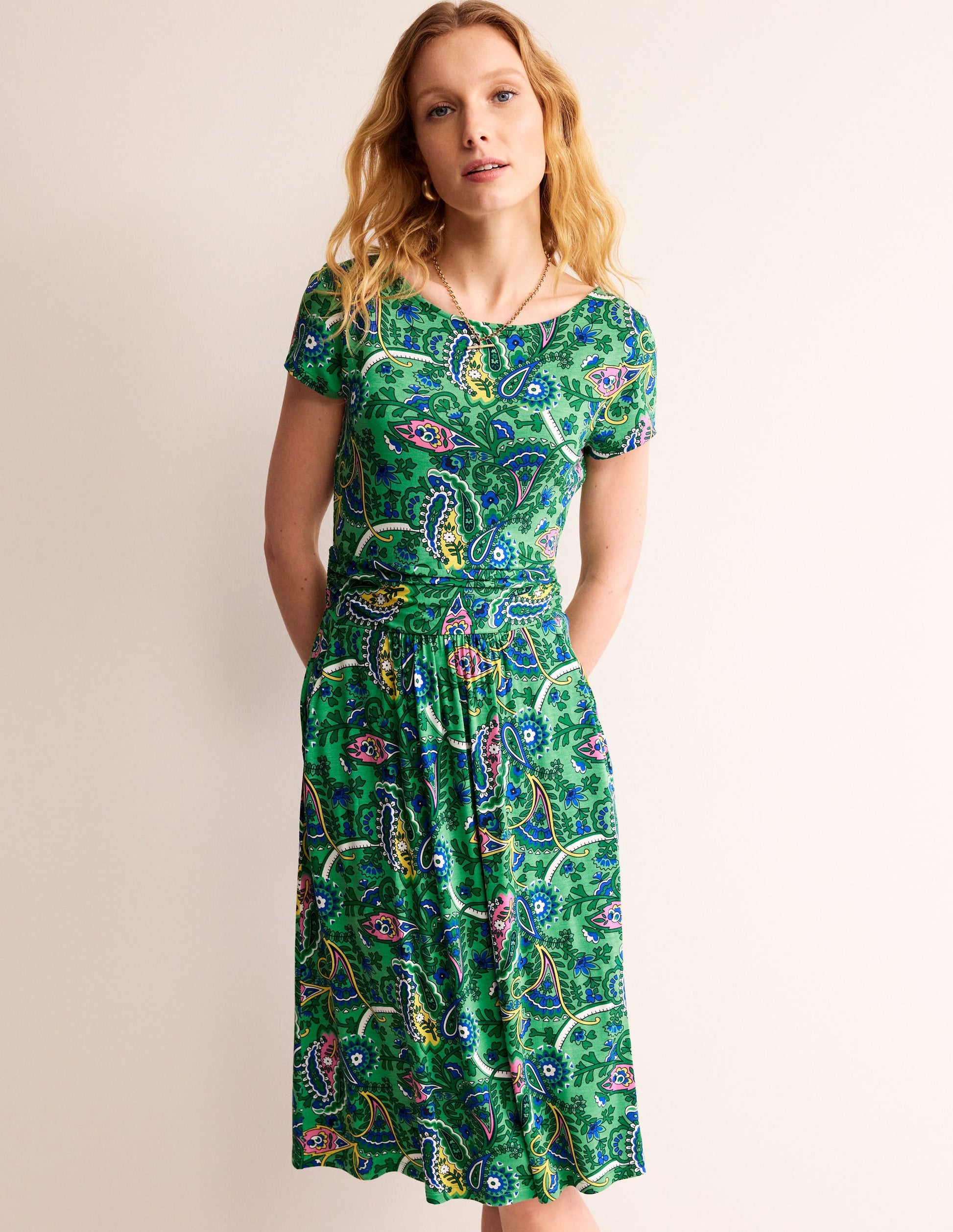 Amelie Jersey Dress-Ming Green, Fantastical-4
