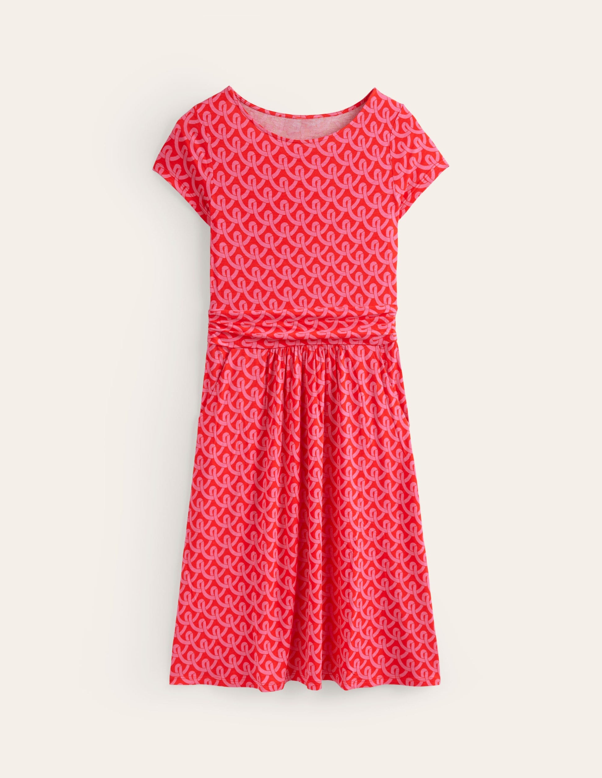 Amelie Jersey Dress-Sangria Sunset, Geo Terrace-5