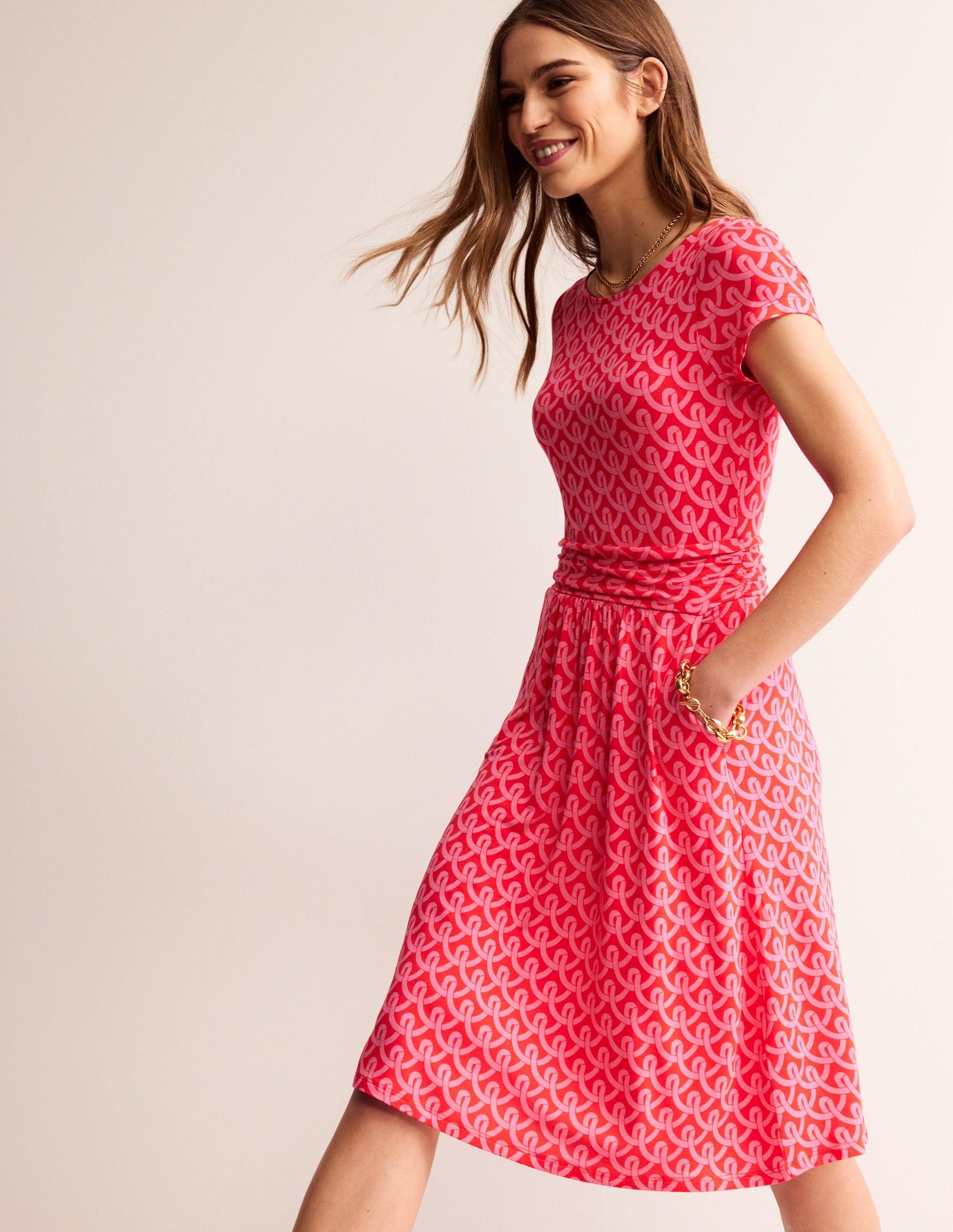 Amelie Jersey Dress-Sangria Sunset, Geo Terrace-1