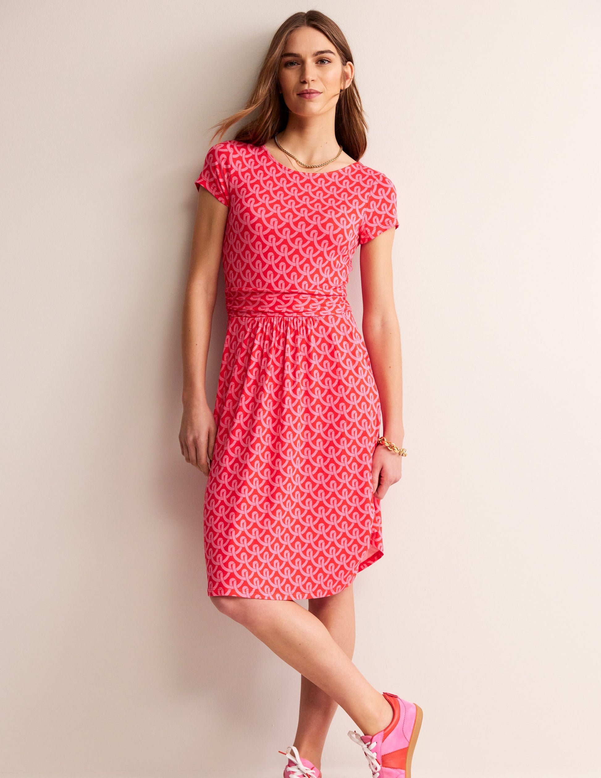 Amelie Jersey Dress-Sangria Sunset, Geo Terrace-4