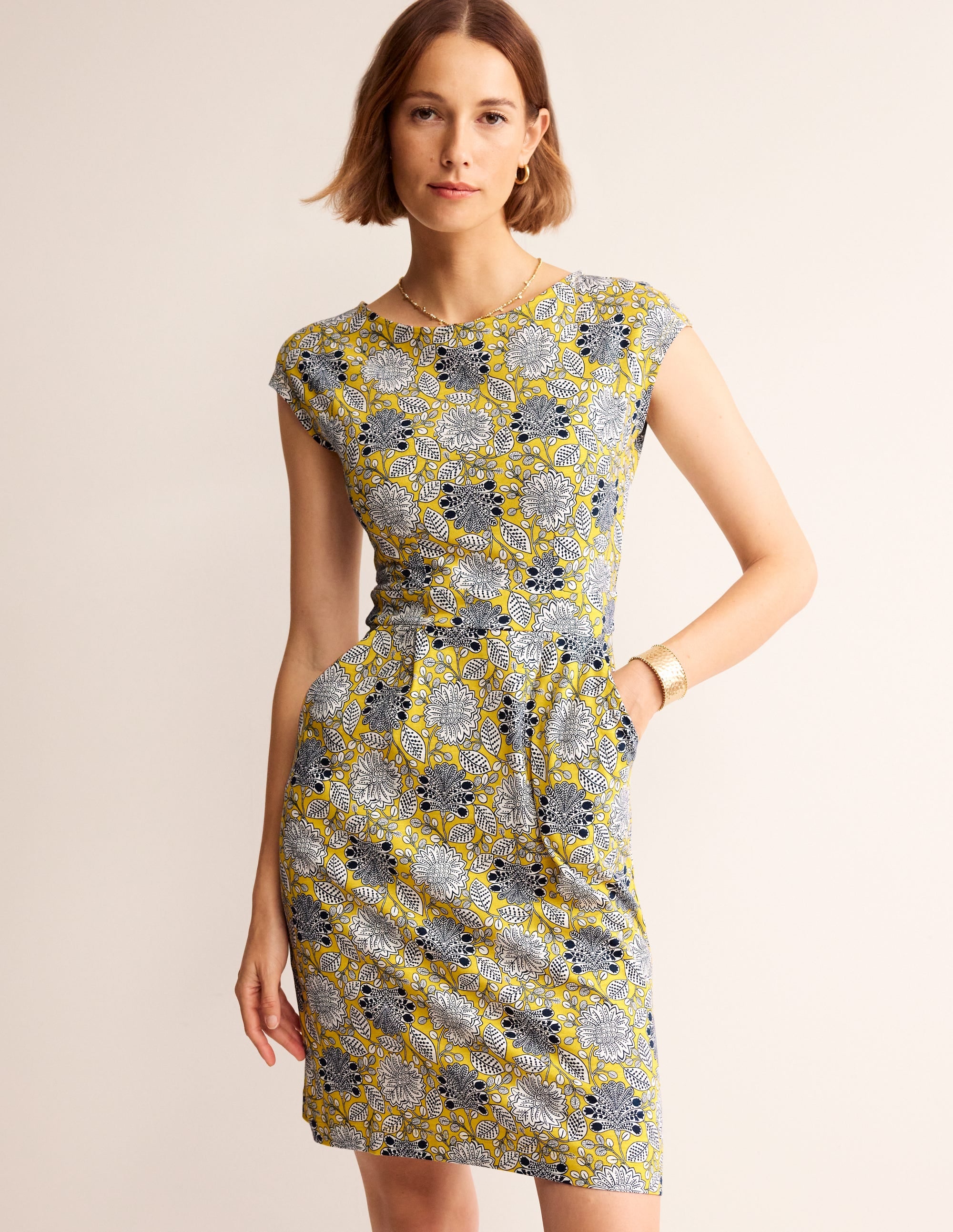 Florrie Jersey Dress-Passion Fruit, Gardenia Swirl - Image 1