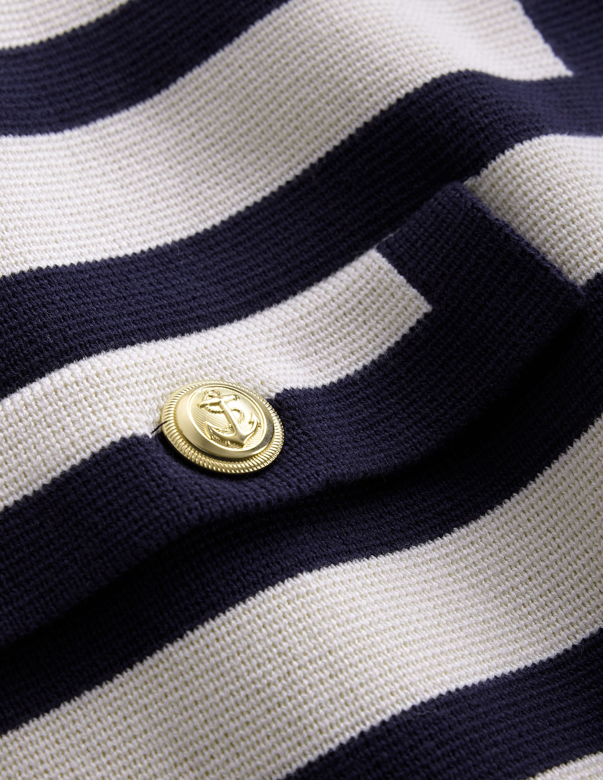 Holly Knitted Jacket-Warm Ivory/ Navy - Image 7