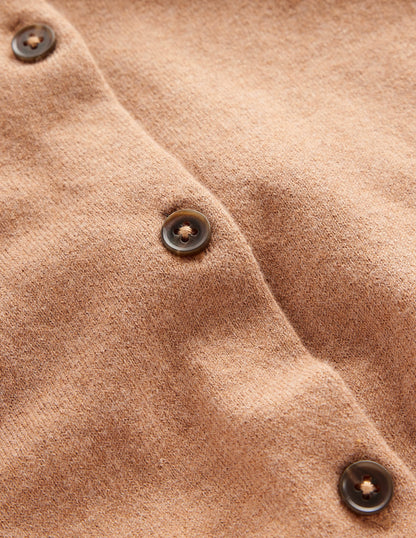 Catriona Cotton Cardigan-Camel Melange-6