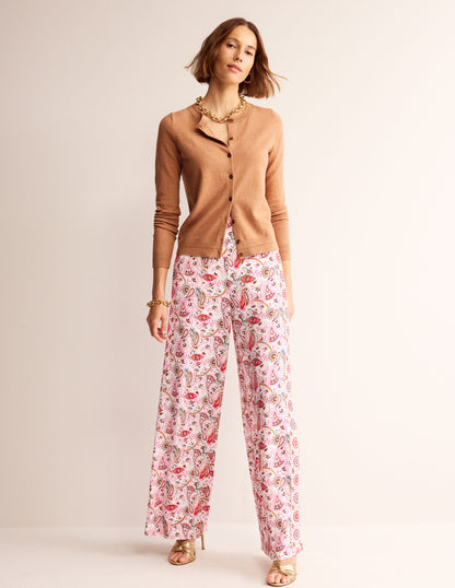 Catriona Cotton Cardigan-Camel Melange-4