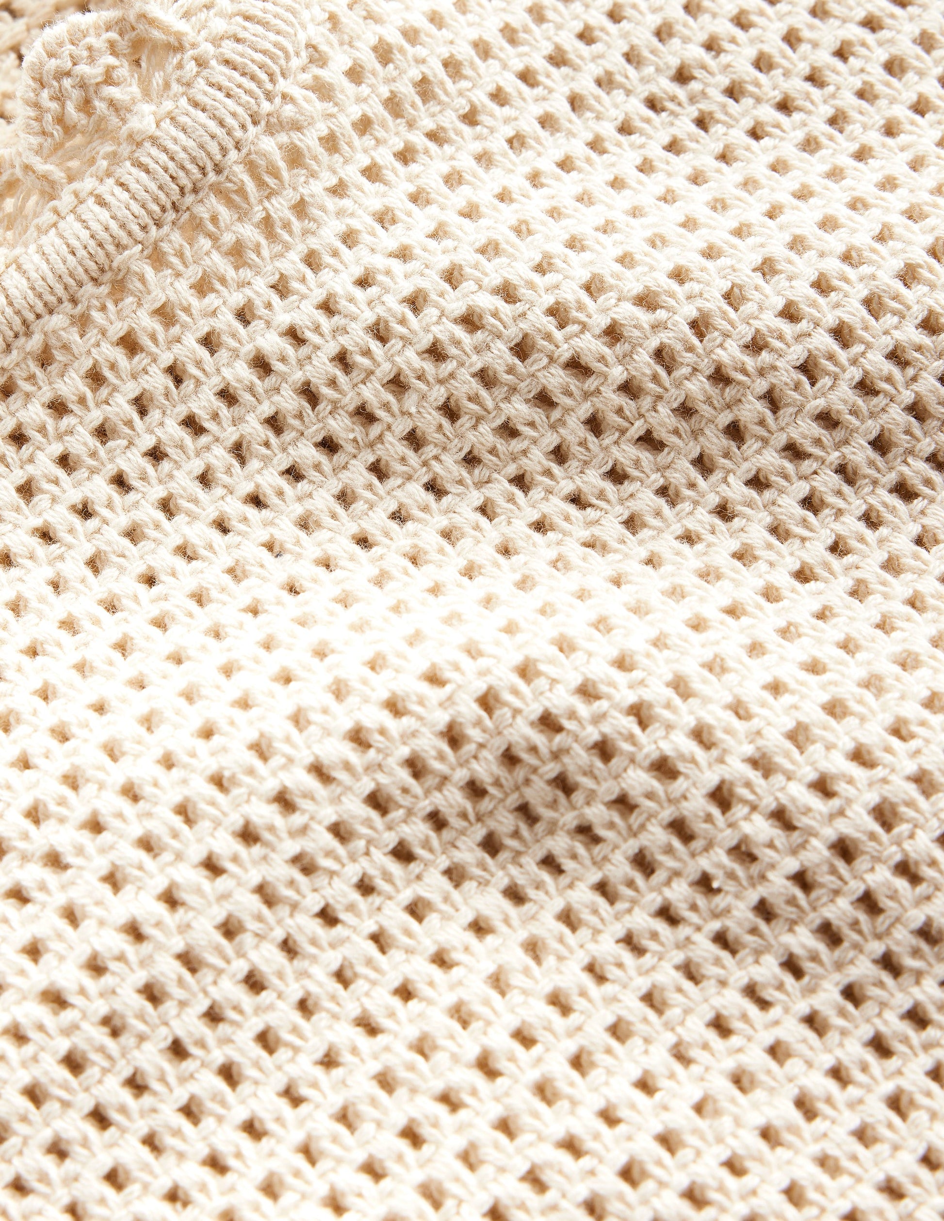 Textured Scallop Jumper-Warm Ivory-6