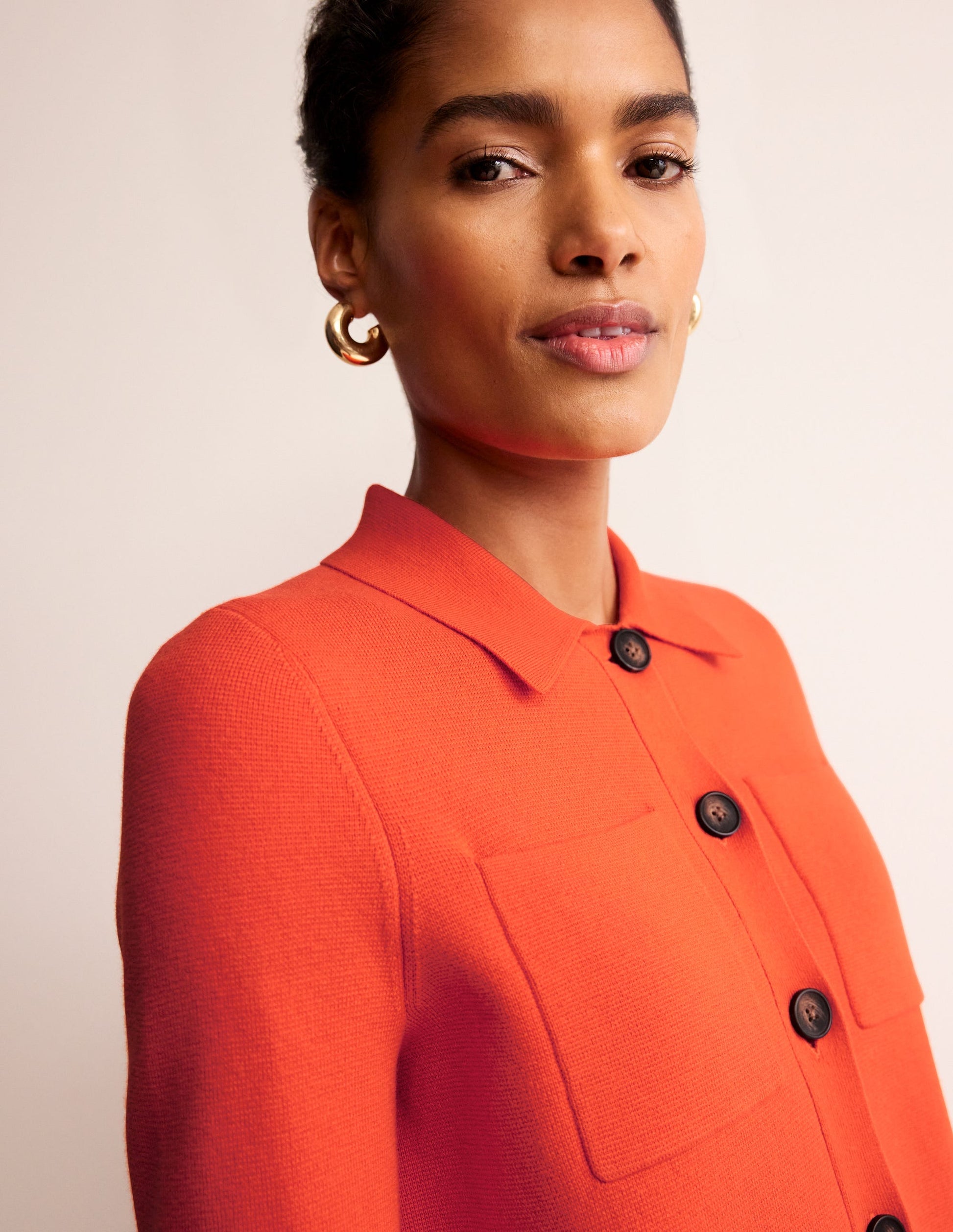 Astrid Knitted Shirt-Gladioli Orange-2