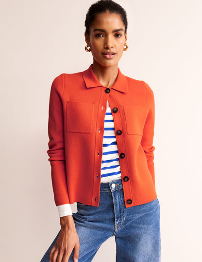 Astrid Knitted Shirt-Gladioli Orange-4