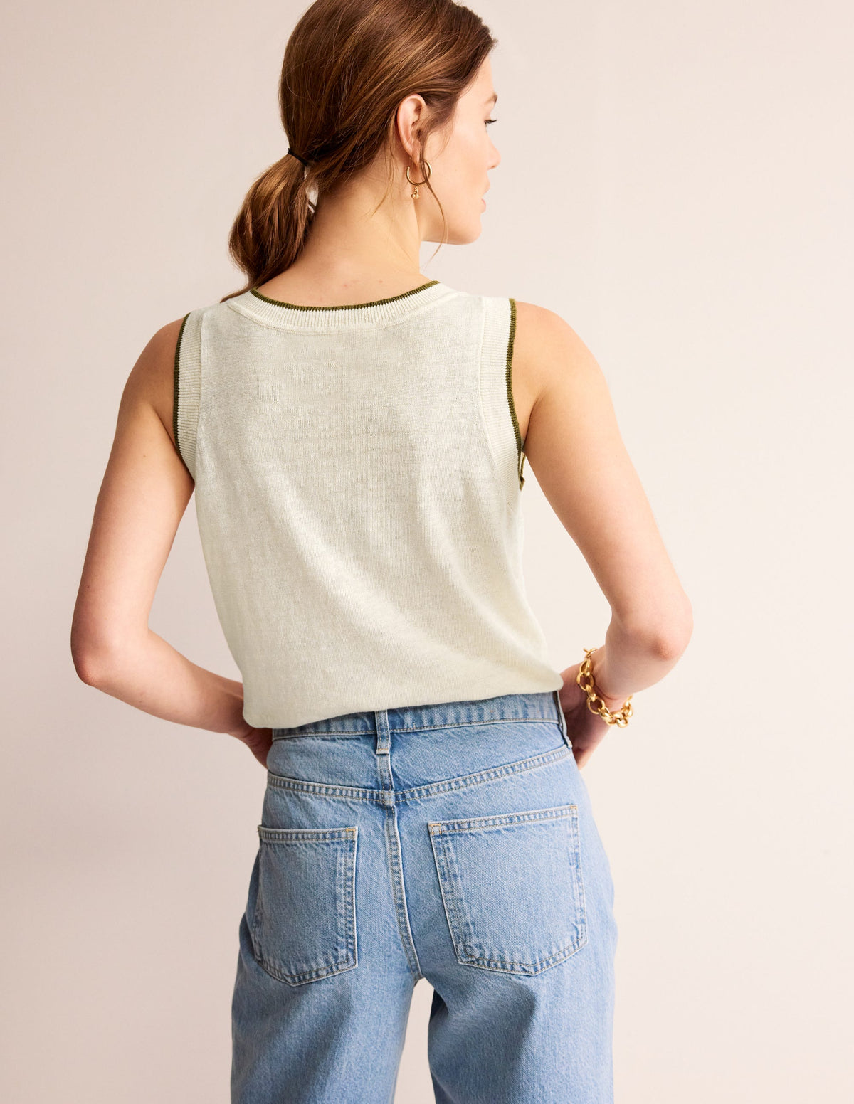 Maggie Linen Tank-Warm Ivory-3