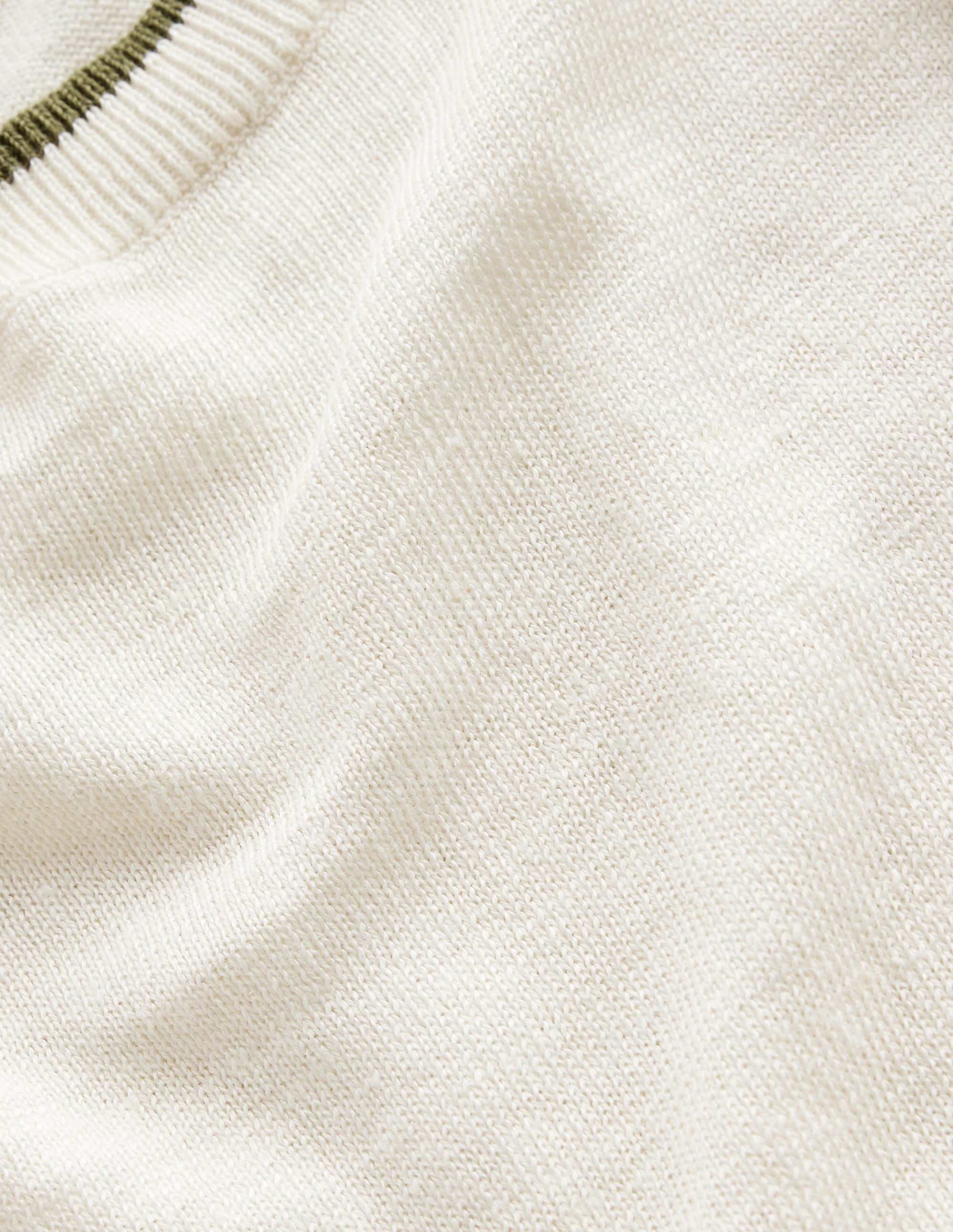 Maggie Boat Neck Linen T-Shirt-Warm Ivory - Image 6