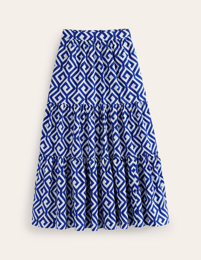 Lorna Tiered Maxi Skirt-Surf the web, Maze