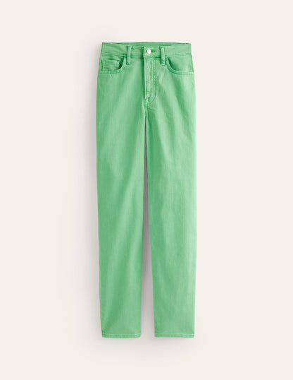 Mid Rise Slim Leg Jeans-Ming Green