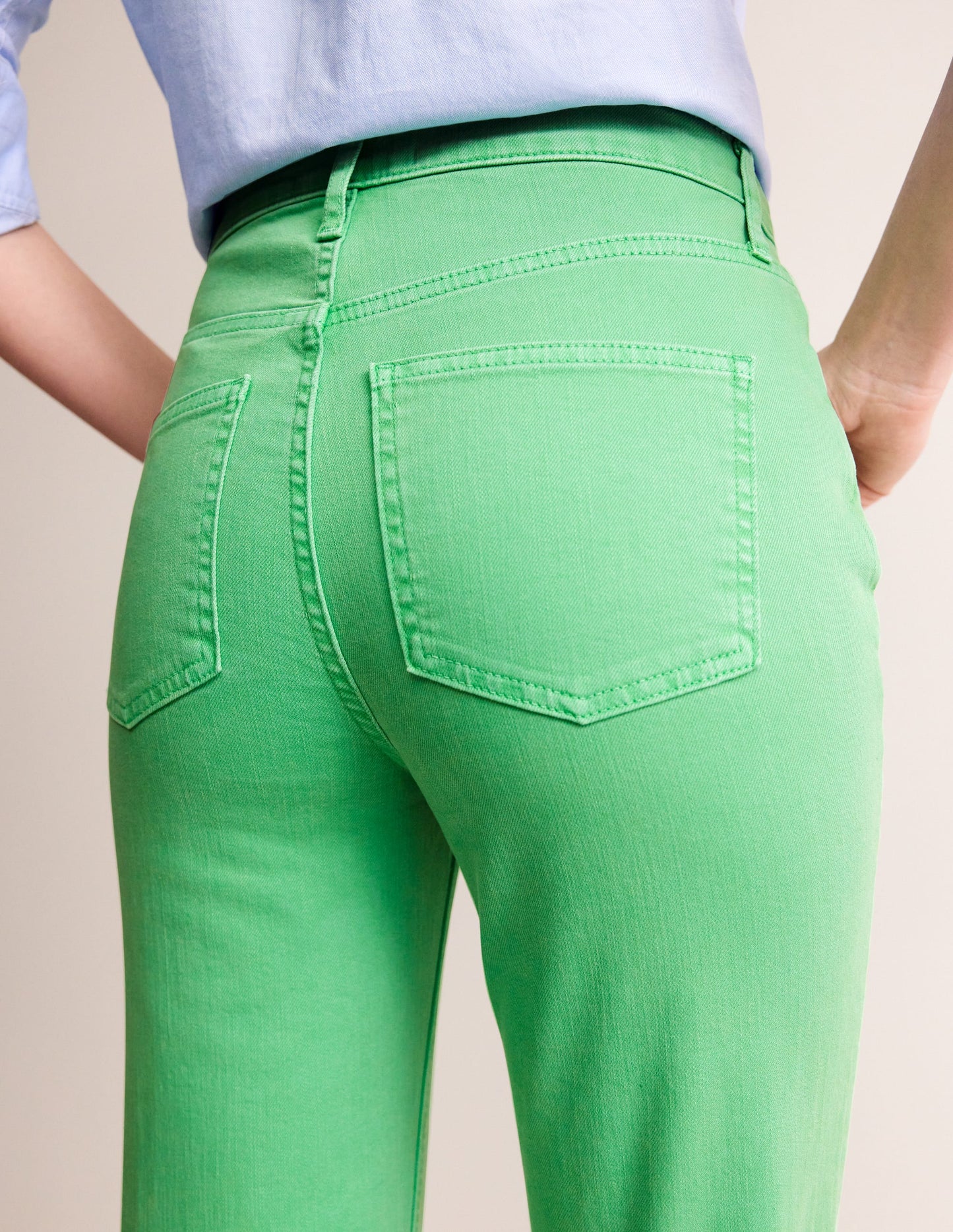 Mid Rise Slim Leg Jeans-Ming Green