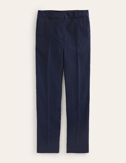 Kew Linen Trousers-Navy