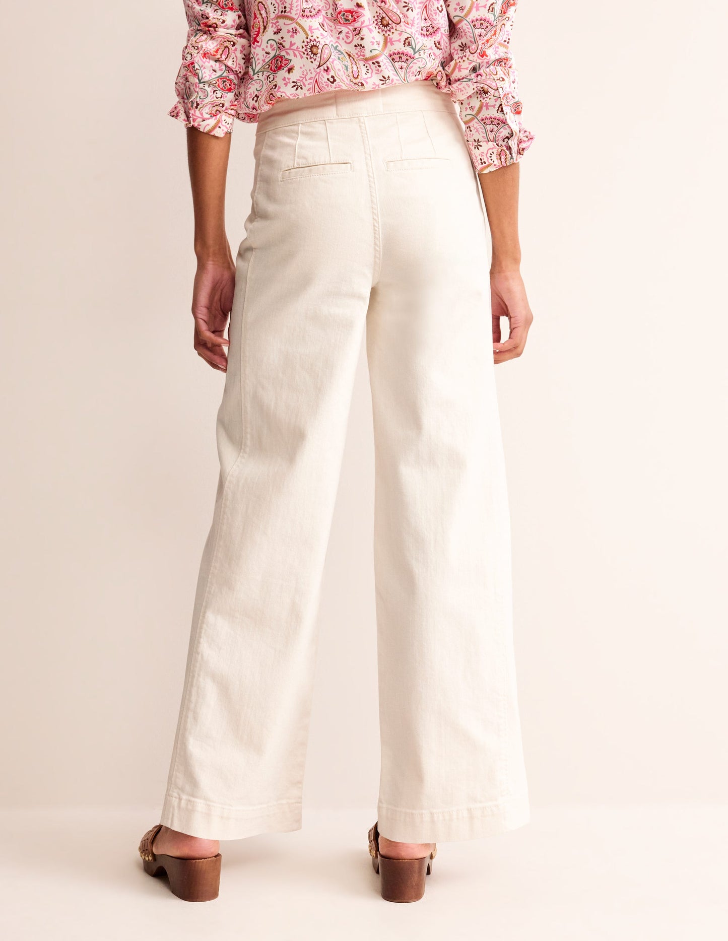 Sailor Wide Leg Trousers-Ecru