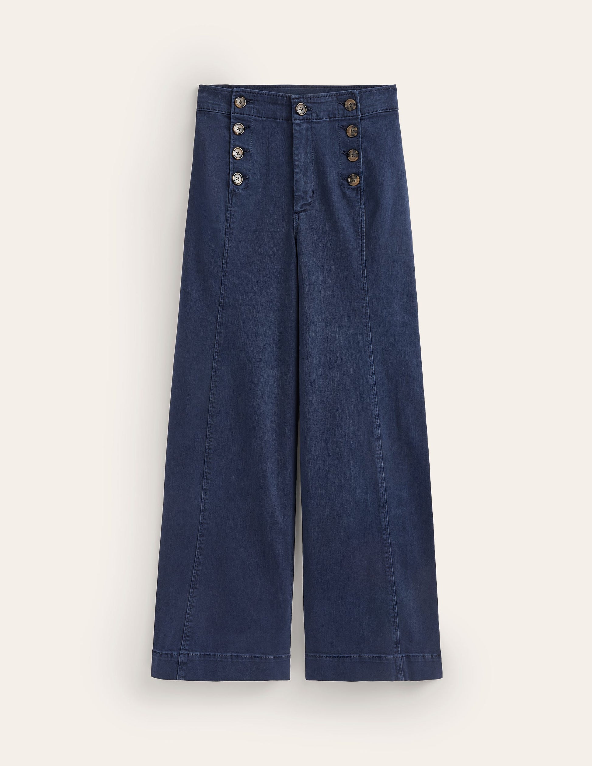 Sailor Wide Leg Trousers-Navy-5