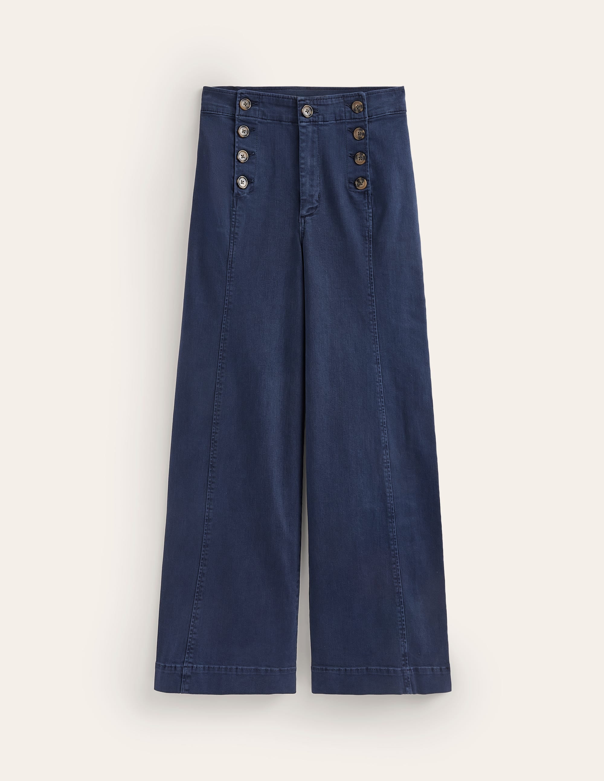 Sailor Wide Leg Trousers-Navy - Image 5