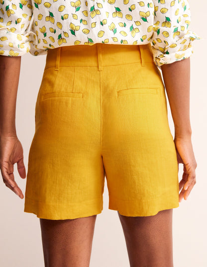 Westbourne Linen Shorts-Artisan Gold