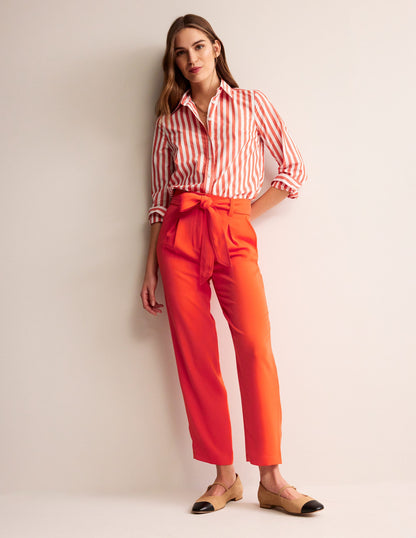 Tapered Tie Waist Trousers-Fiesta