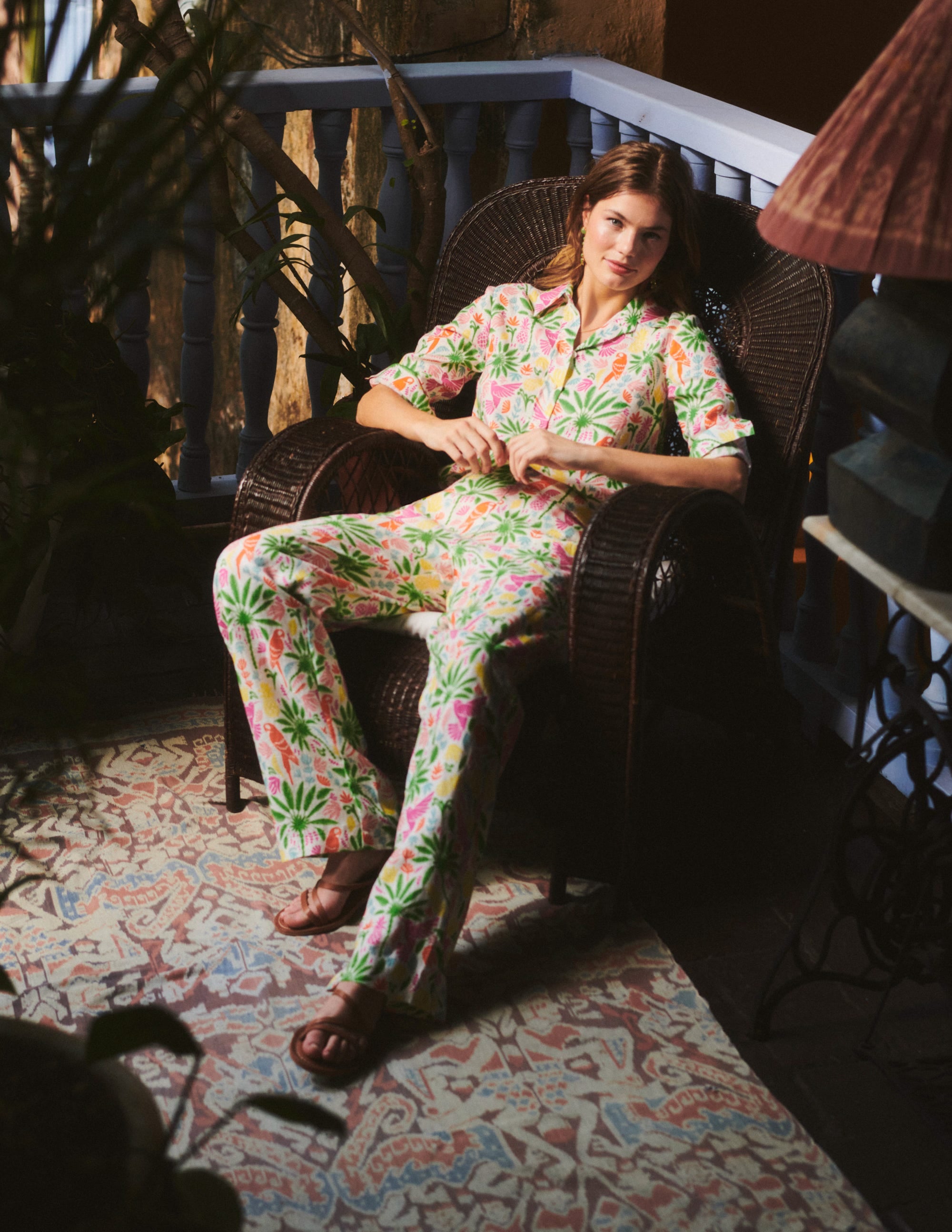 Hampstead Linen Trousers-Multi, Tropical Paradise - Image 5