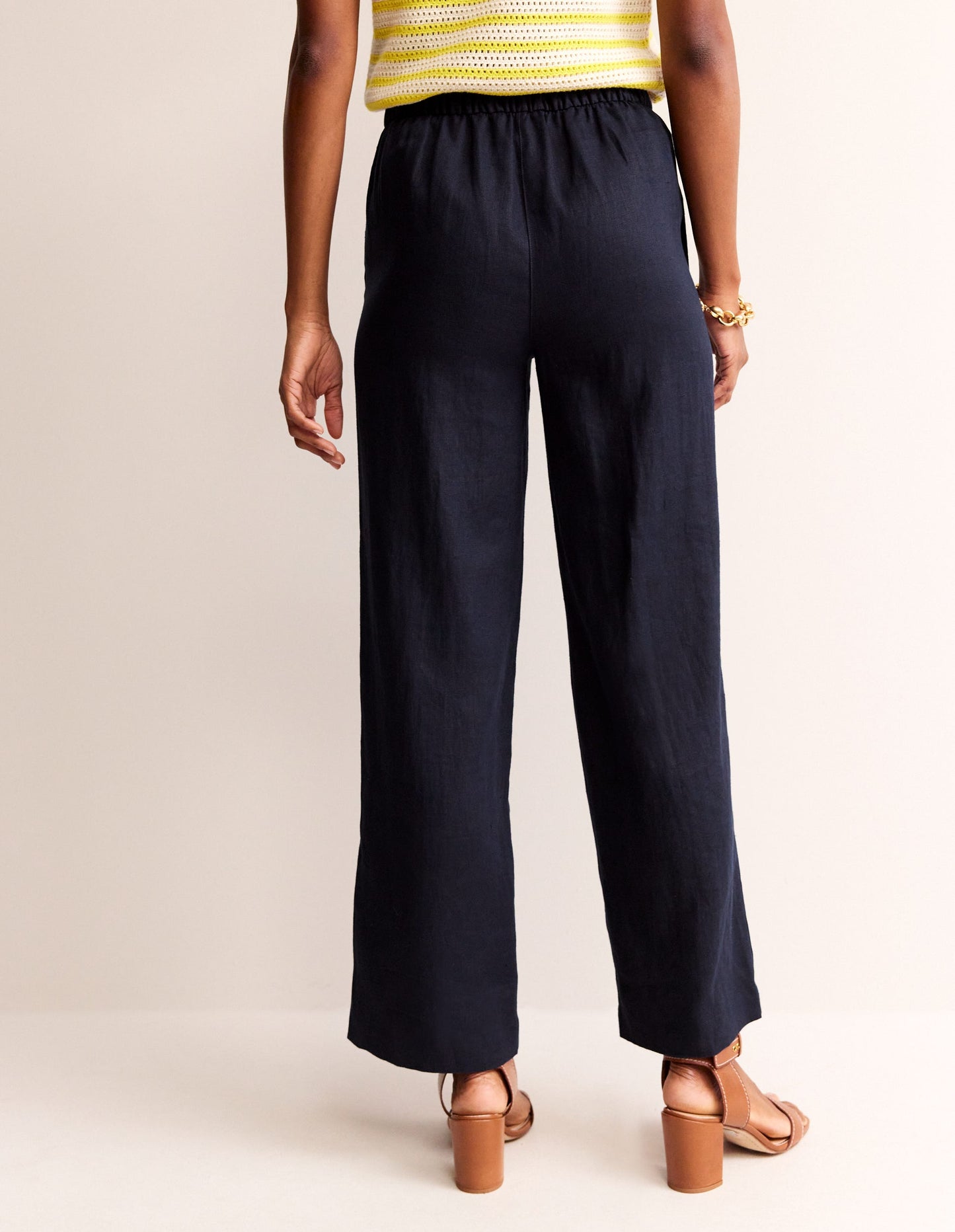 Hampstead Linen Trousers-Navy