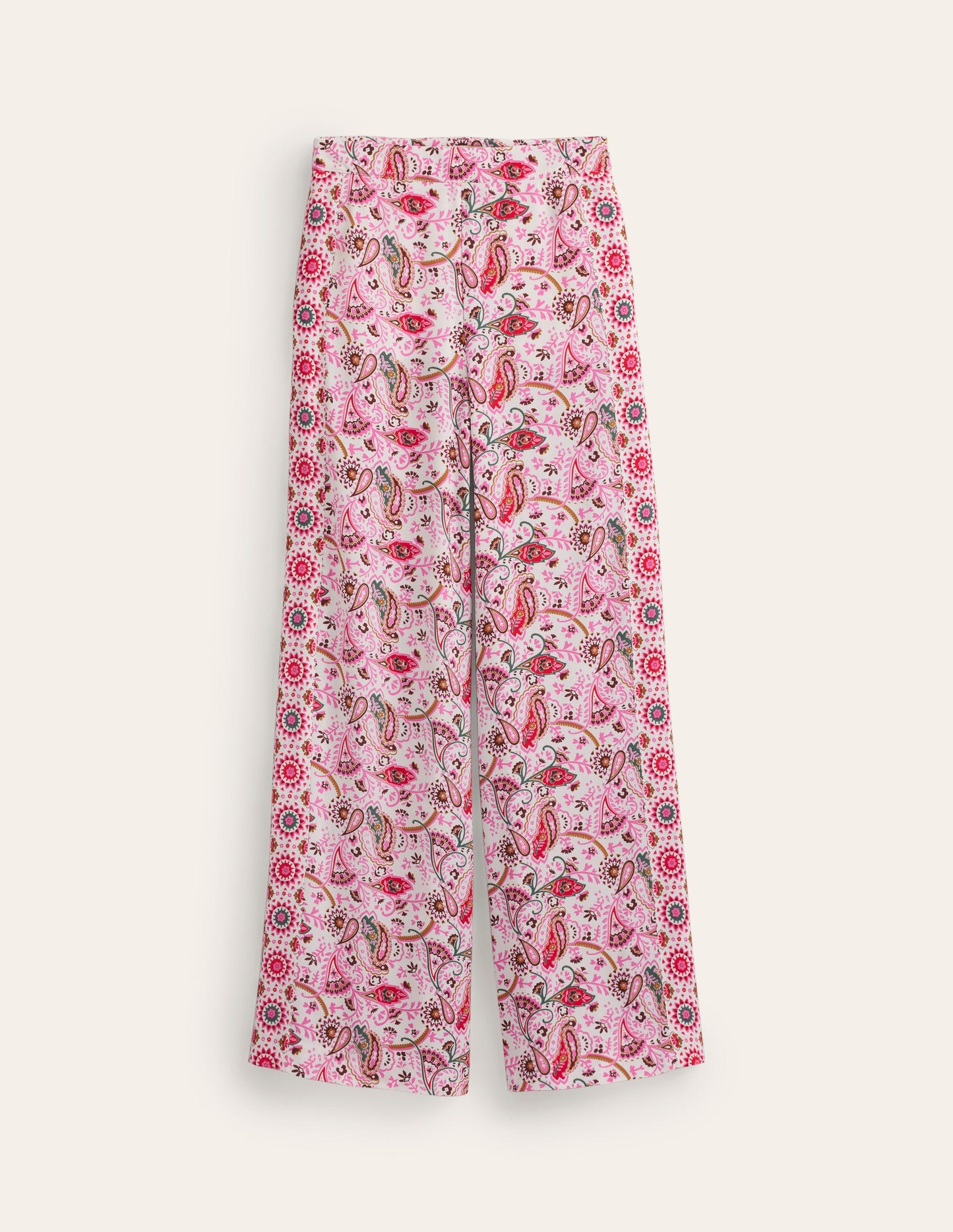 Palazzo Fluid Crepe Trousers-Multi, Floret Paisley