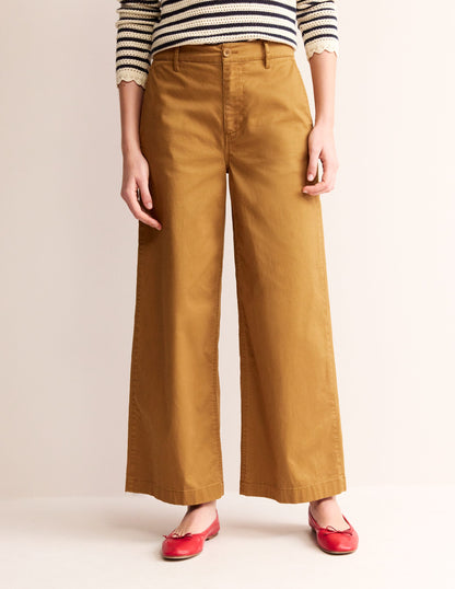 BARNSBURY WIDE LEG CHINO-Bronze Brown-4