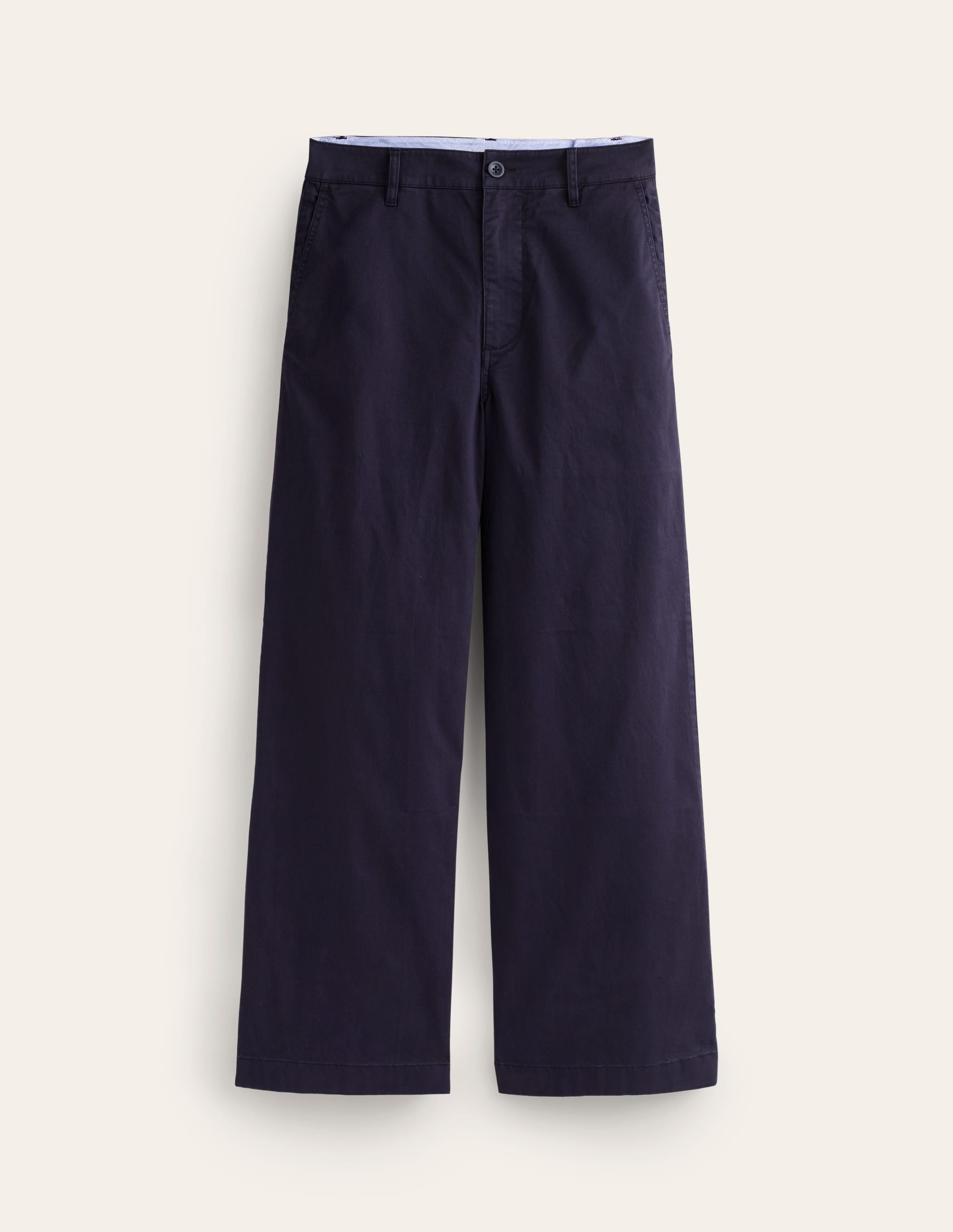 BARNSBURY WIDE LEG CHINO-Navy - Image 5