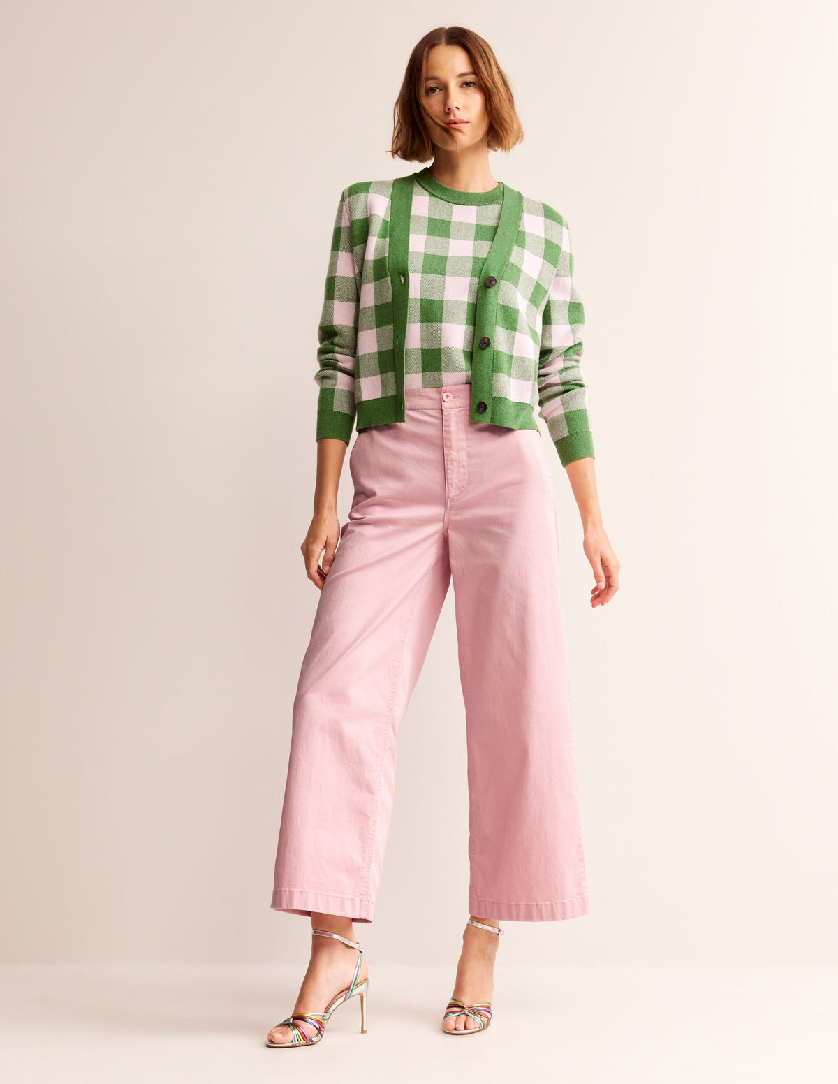 BARNSBURY WIDE LEG CHINO-Blush - Image 1