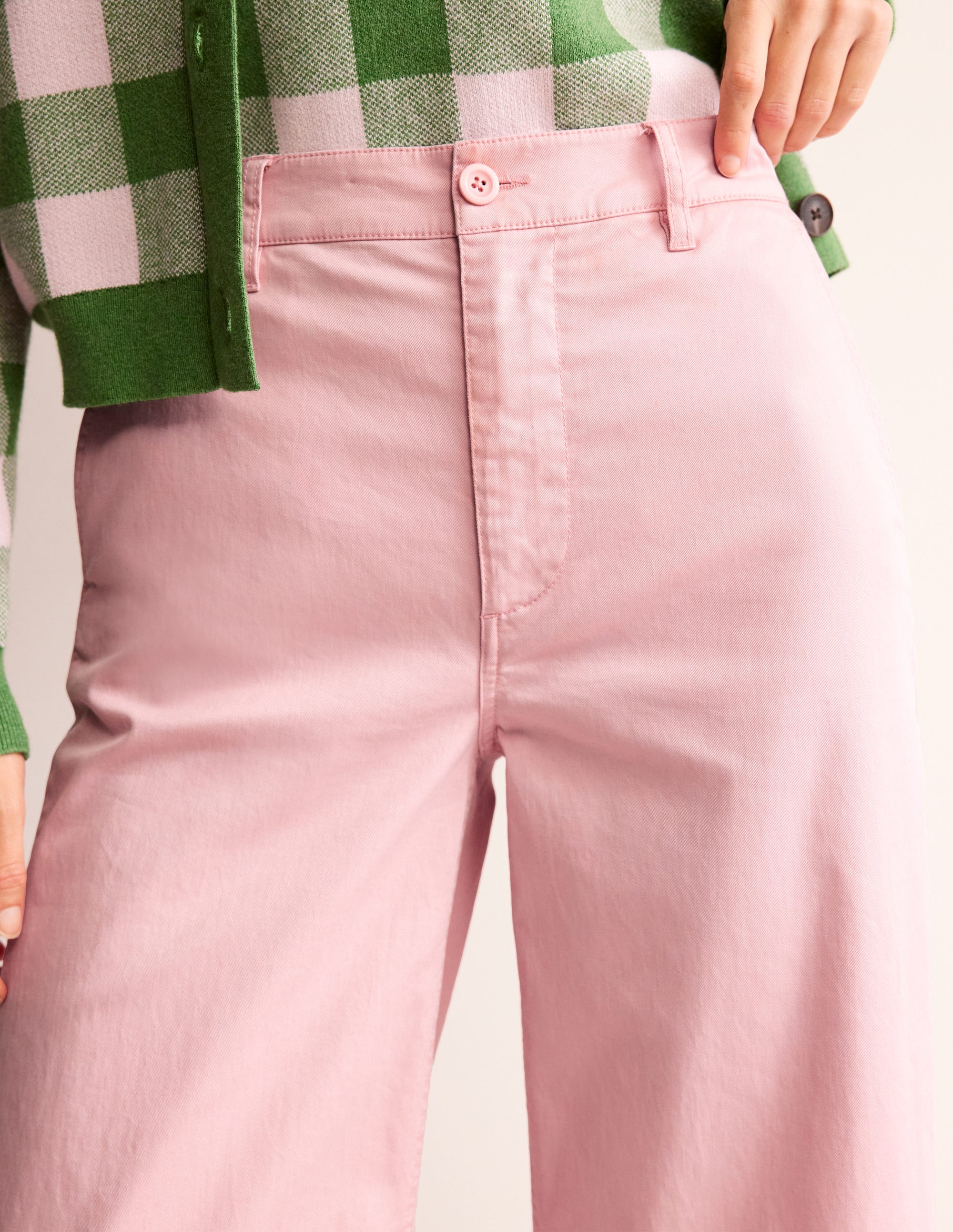 BARNSBURY WIDE LEG CHINO-Blush - Image 2