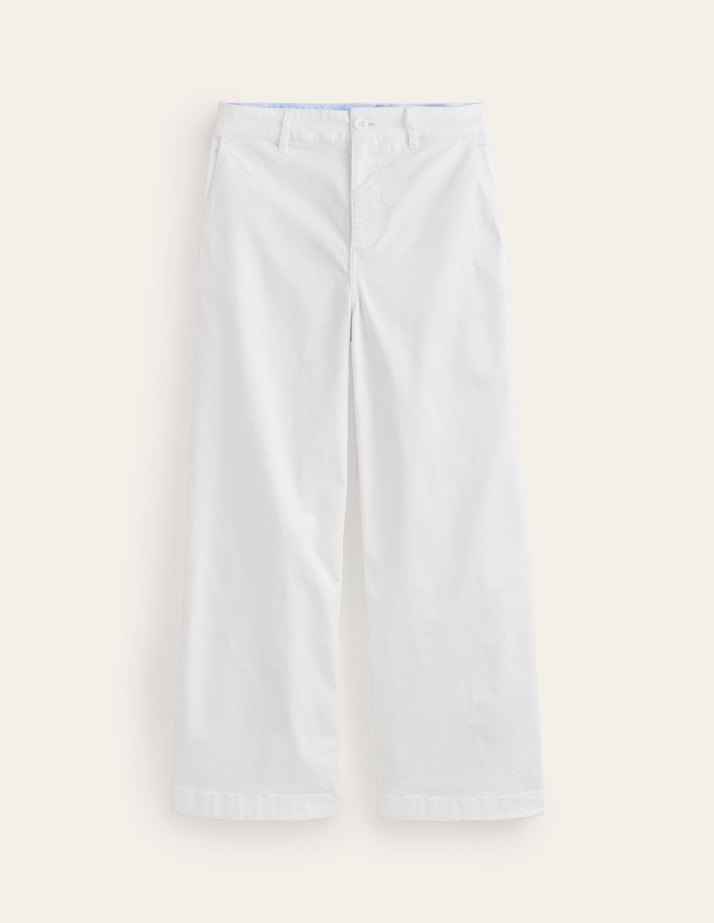 BARNSBURY WIDE LEG CHINO-White