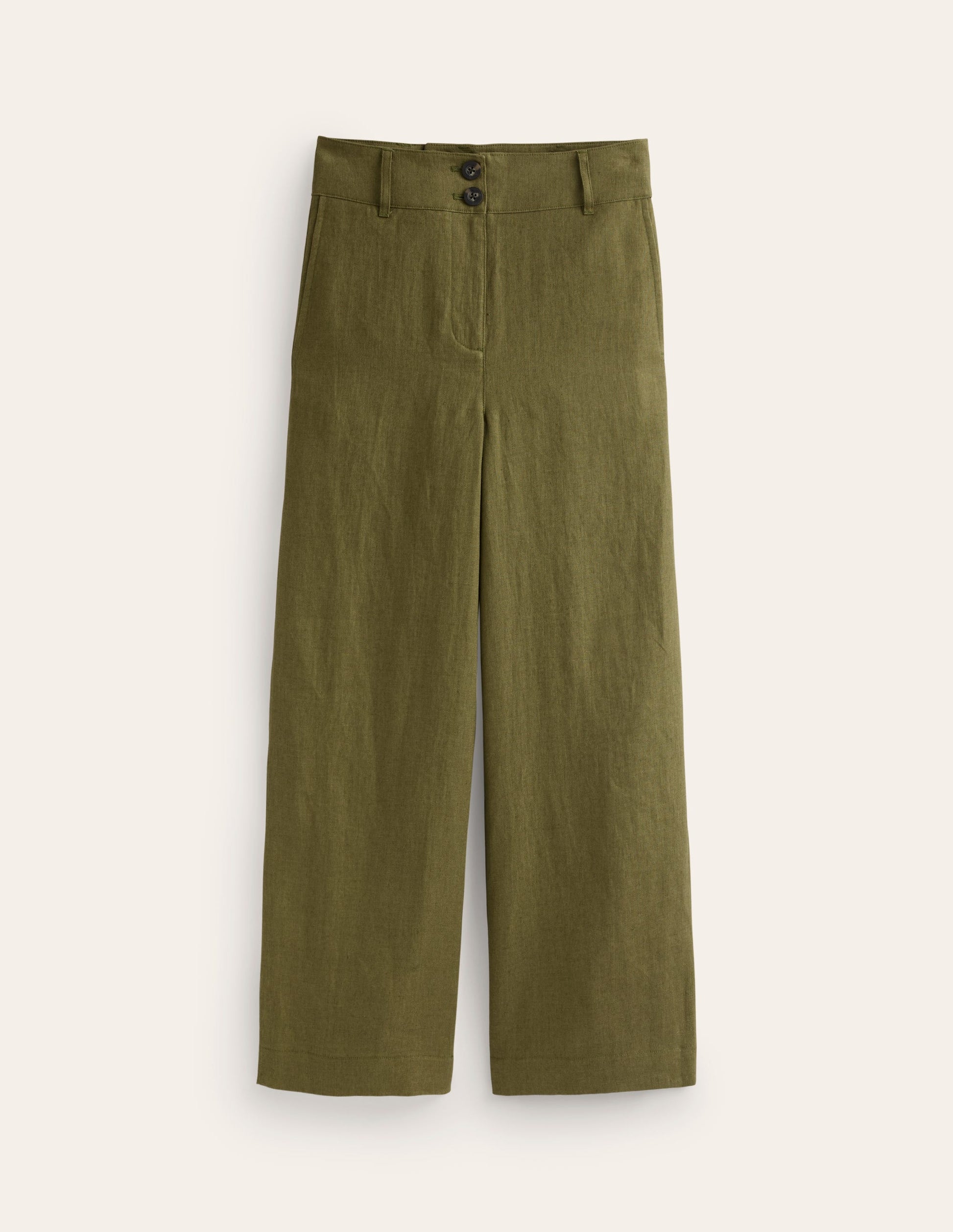 Westbourne Linen Crop Trousers-Mayfly-5